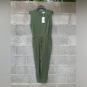 Pact Green Sleeveless Jumpsuit